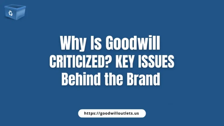 Why Is Goodwill Criticized Key Issues Behind the Brand