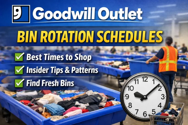 Goodwill Outlet Bin Rotation Schedules