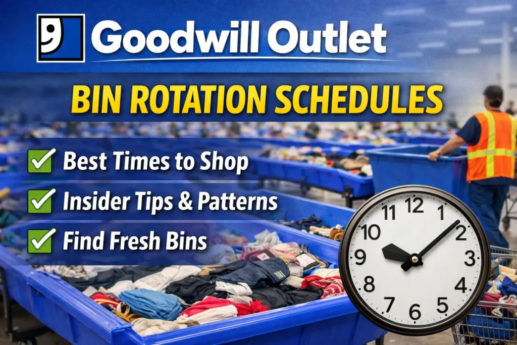 Goodwill Outlet Bin Rotation Schedules